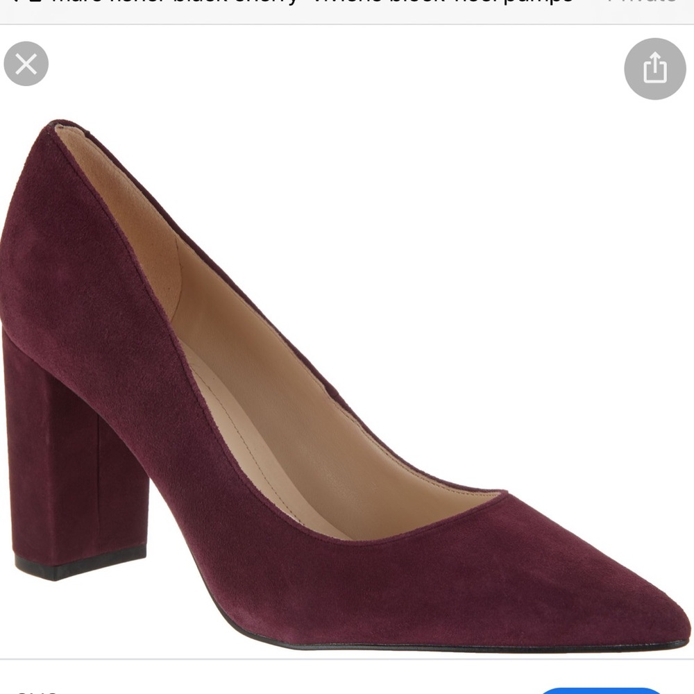 HP 💘 MARC FISHER • viviene suede block heel pump
